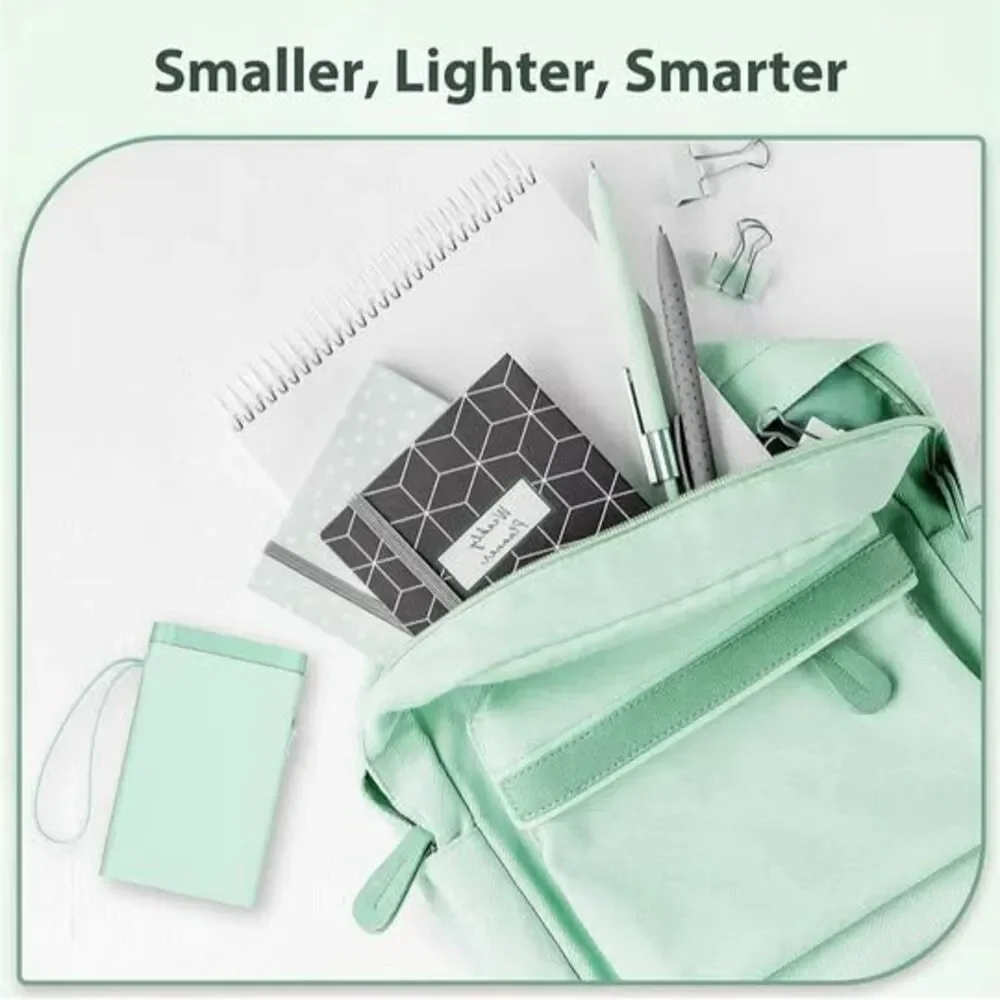 Portable Bluetooth Label Maker Thermal Printer Mint Green for iOS Android